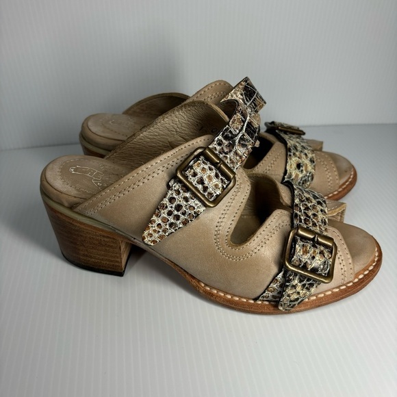Freebird by Steven Heels Womens 6 Caprice Mules Slip on Leather Western Party - Picture 1 of 6